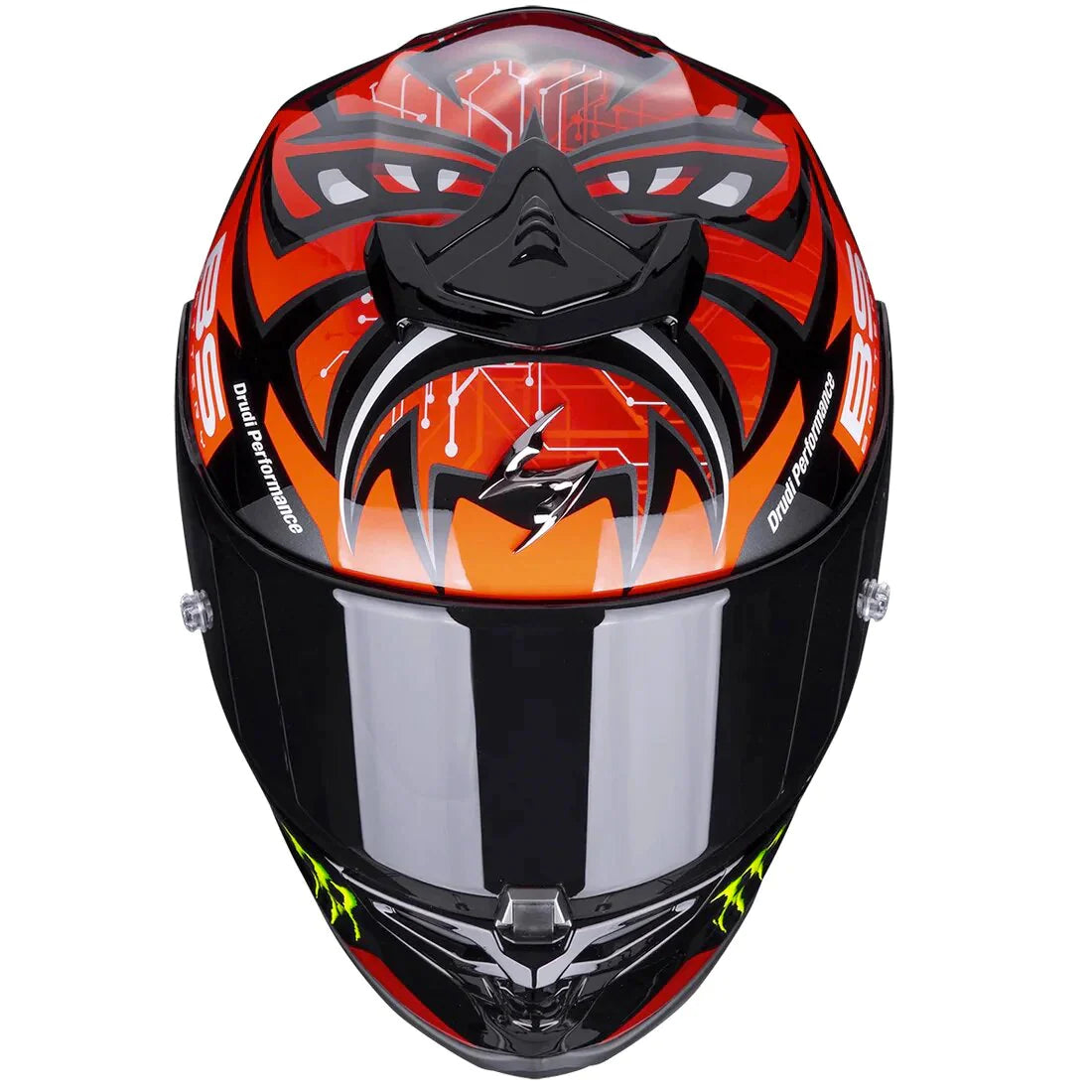 Casco Scorpion Exo R1 Aur Quartaro Monster Energy Silver