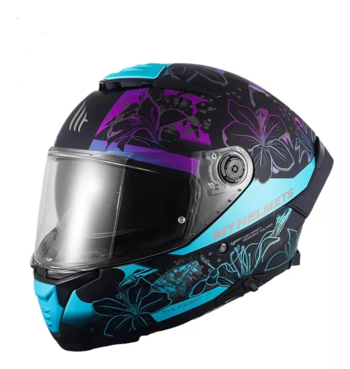 CASCO MT THUNDER 4 SV JUNGLE A1 NEGRO BRILLO