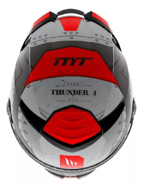 CASCO MT THUNDER 4 SV CHEEP B5 ROJO BRILLO