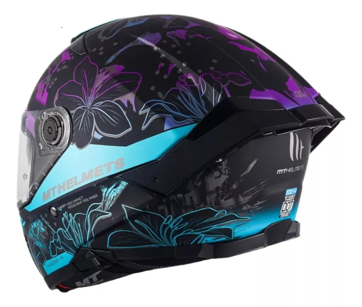 CASCO MT THUNDER 4 SV JUNGLE A1 NEGRO BRILLO
