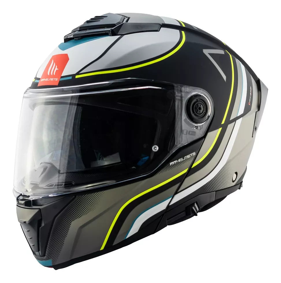 CASCO MT ATOM 2 SV XENOM B14 MATE GRIS/ BLANCO