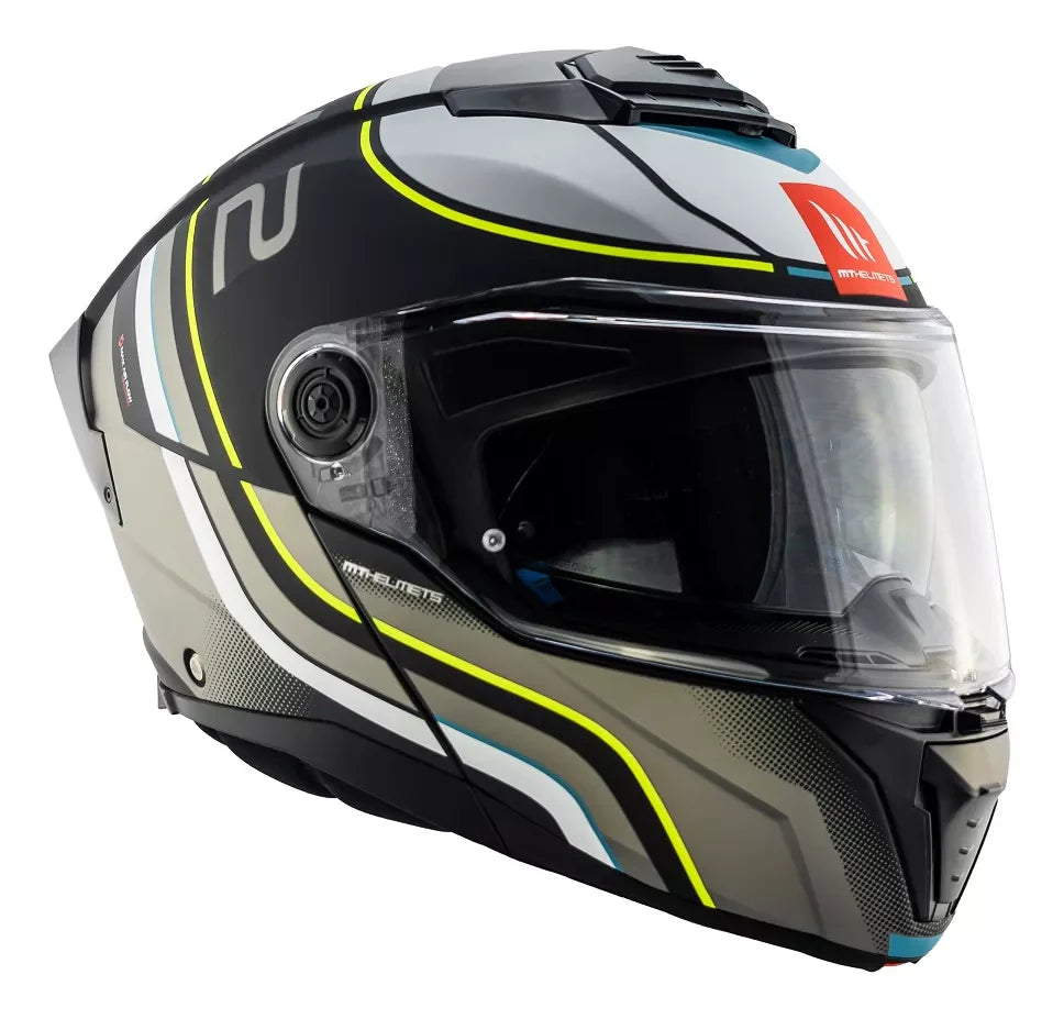 CASCO MT ATOM 2 SV XENOM B14 MATE GRIS/ BLANCO