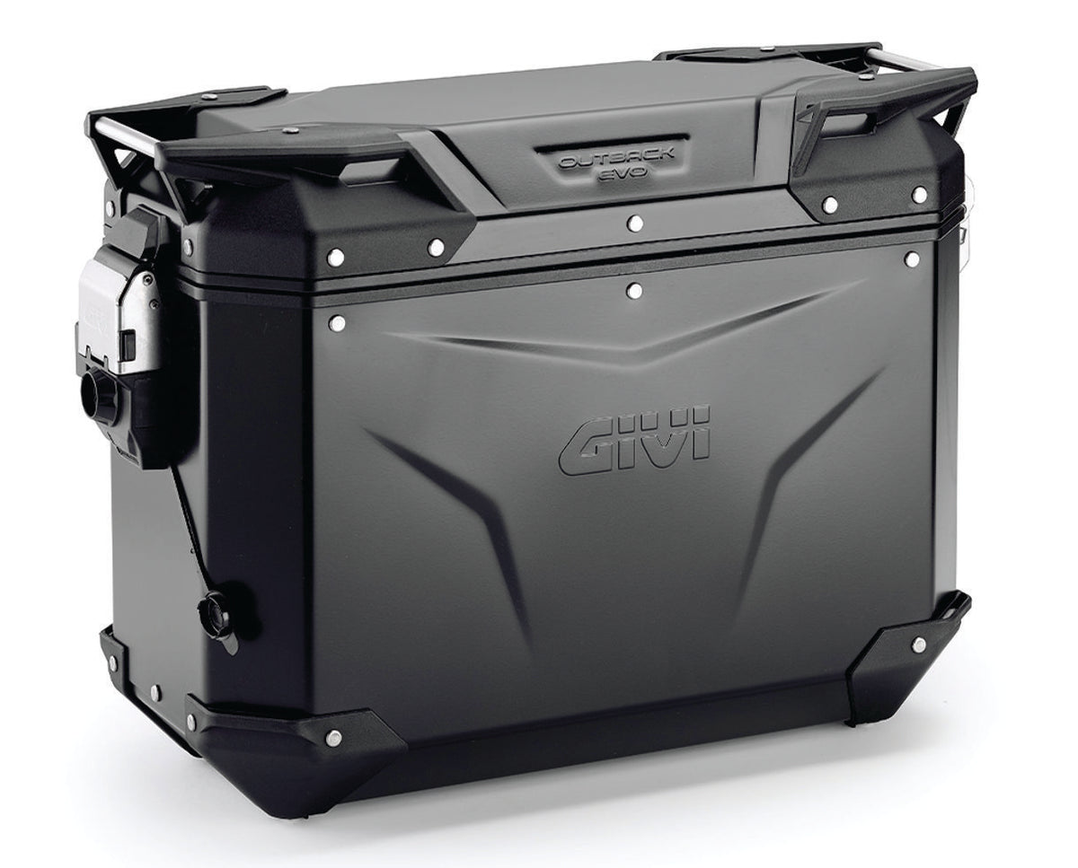 MALETA GIVI ALUM NEGRO LATERAL OUTBACK EVO 37LT S/CERRADURA