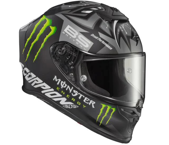 Casco Scorpion Exo R1 Aur Quartaro Monster Energy Silver