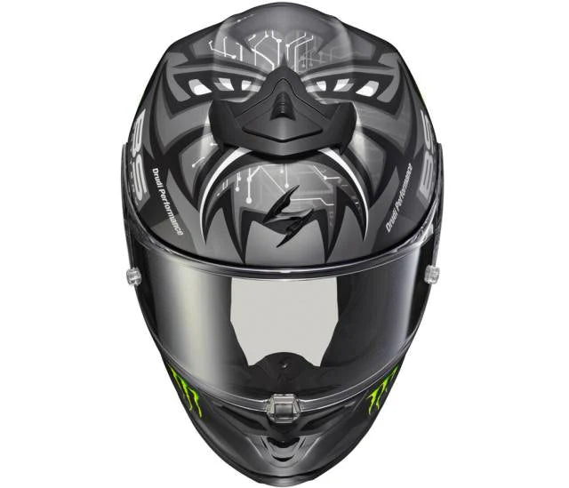 Casco Scorpion Exo R1 Aur Quartaro Monster Energy Silver