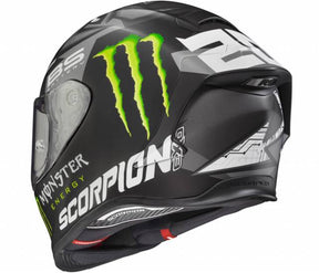 Casco Scorpion Exo R1 Aur Quartaro Monster Energy Silver