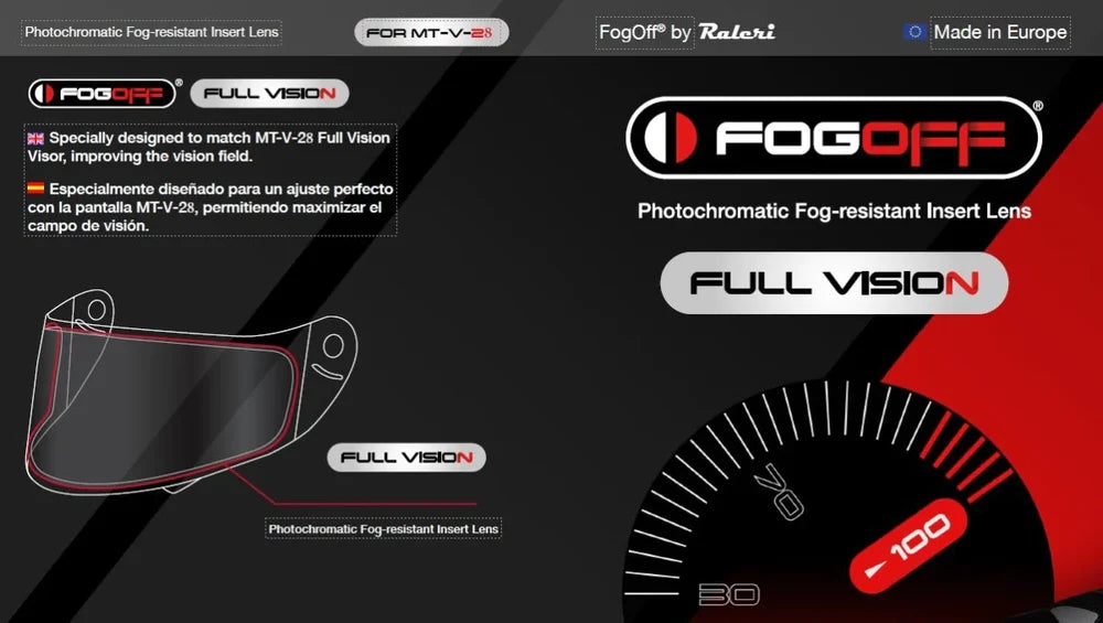 FOGOFF FOGO010 LAMINA ANTI-VAHO FOTOCROMATICA PARA MT-V-28