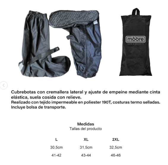 CUBREBOTAS 190T MOORE